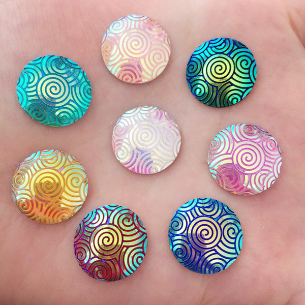 New DIY 200pcs 16mm AB Resin Round FlatBack Scrapbook Accessories Wedding Scrapbook Craft Fashion Clothing Accessories K43*10