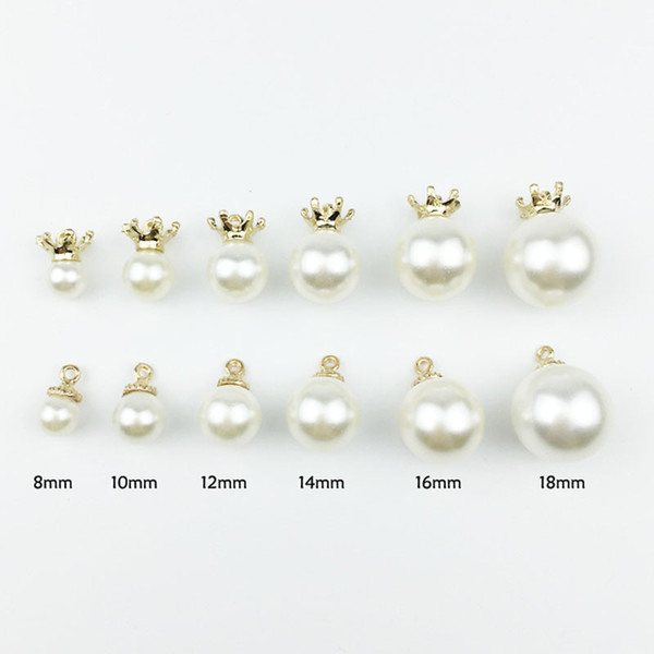 Alloy accessories Abs beads DIY pearl pendant small crown hat hair accessories diy bracelet jewelry accessories