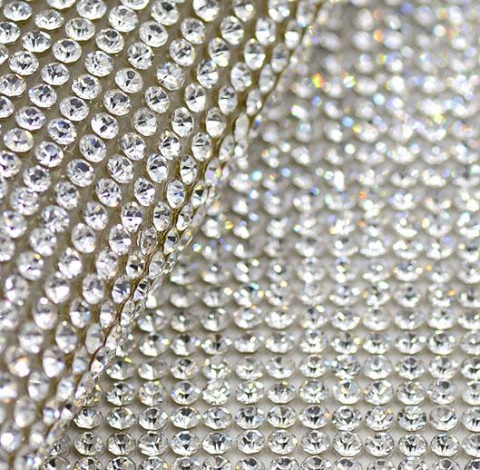 Free shippment!2mm clear glass rhinestone Beaded trim Hotfix or self Adhesive strass Applique Banding Diamond mesh roll for diy Decoration