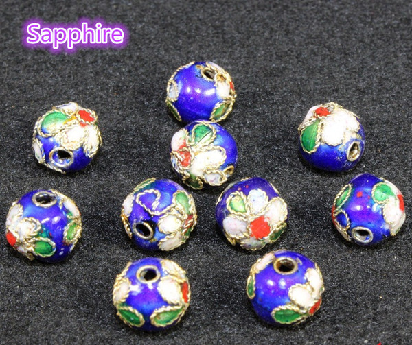 10mm Cloisonne Enamel Beads Colourful Filigree Genuine Round Loose Spacer Beads For DIY Jewelry Bracelet Crafts & Charms Cloisonne Beads