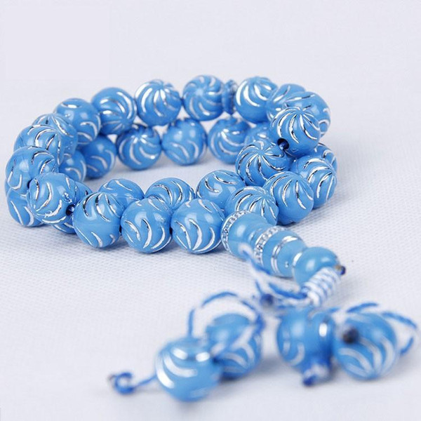 Free DHL tesbih factory directly sale islamic Muslim Prayer Beads 12pcs / Lot/ 33pcs/strand glass crystal K5 Tasbih prayer bead