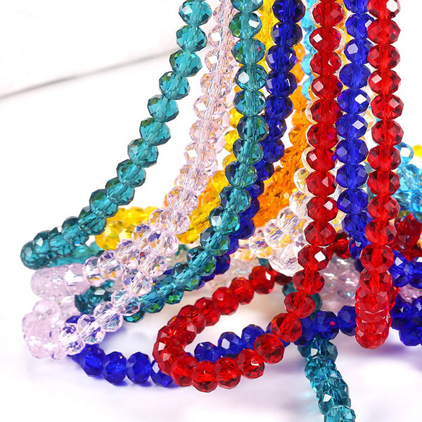 Crystal Flat Beaded Beads Complete Color Glass Loose Spacer Bead Diy Jewelry Making Arts And Crafts 0 95pj gg