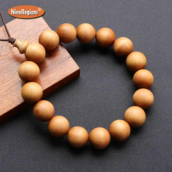 12mm Genuine natural origin Mysore of Indian Sandalwood pray beads bracelet women gift Wood bangle Strong milk flavor