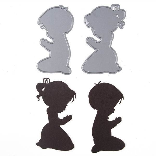 2pcs/set Customized Boy Girls Lovers Hot Stencil Metal Cutting Dies Cut Practice Hands-on DIY Scrapbooking Album Craft dies q171128