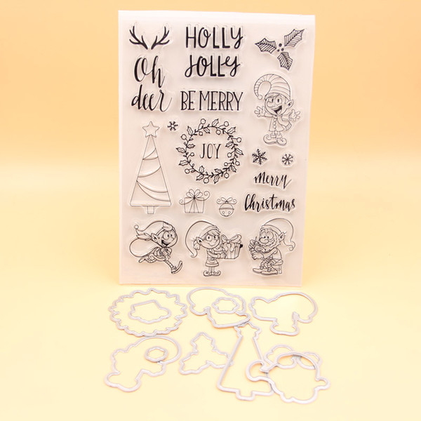 wholesale Merry Christmas Stamp Metal Cutting Dies Stencils for DIY Scrapbooking/photo album Decorative Embossing DIY Paper Cards