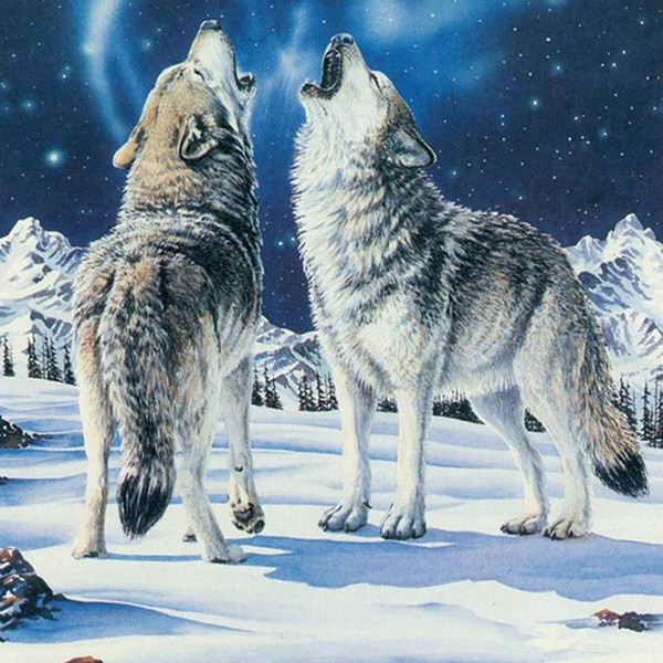 A2166 Wolf 20*20 5D DIY Best Diamond Embroidery Painting Home Decor Diamond Crossing stitch 100% Resin Tool dril Painting Mosaic Needlework