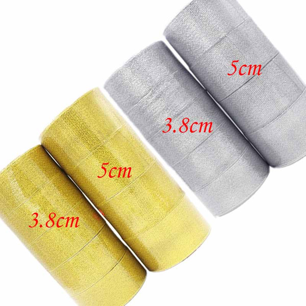 38mm 50mm gold silver ribbon 1-1/2