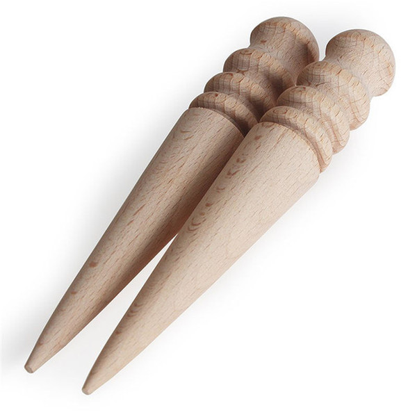 Round Wood Leather Burnisher Leather Edge Polishing Tool for Leather Craft