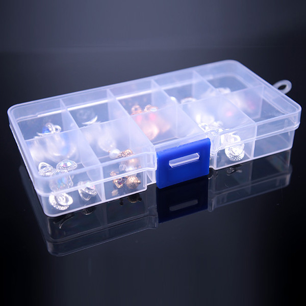 Adjustable Slots Plastic Jewelry Box Storage Case Craft Jewelry Organizer Beads Earrings Rings Gift Boxes Small CartStorage box / Part box /