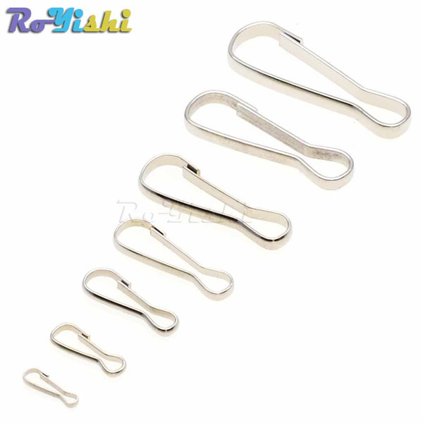 200pcs/lot Multi Size Metal Purse Zipper PULLS Snap Spring HOOKS Paracord Lanyards Lariat Phone Card ID Badge Holder