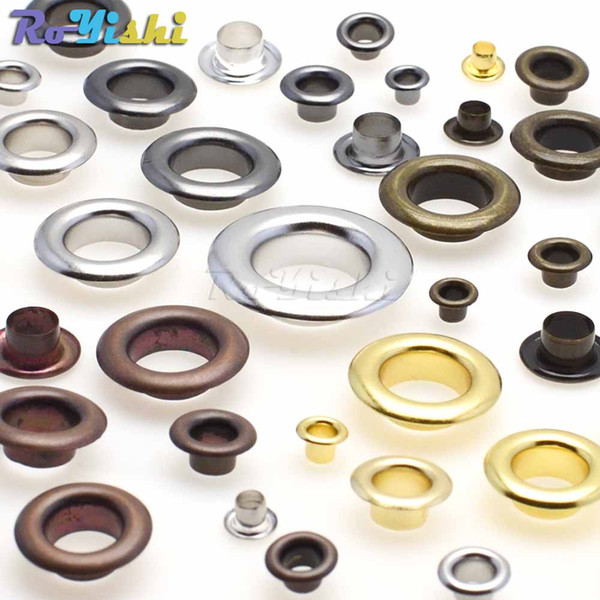 500pcs/lot Metal Eyelets Grommets 3MM 4MM 5MM 6MMfor Leather Craft DIY Scrapbooking Shoes Fashion Practical Accessories