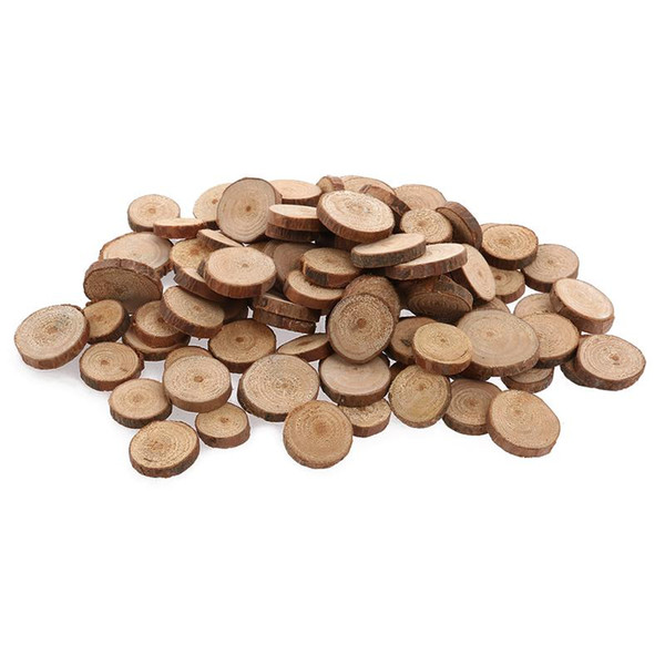 800pcs 1.5-3CM Wood Log Slices Discs for DIY Crafts Wedding Centerpieces (Wood Color)