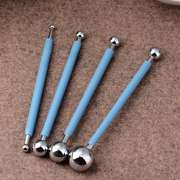 Craft Brush Ball Stylus Clay Tools Ceramics Pottery Slime Playdough Tool Embossing Nail Art Sculpting tools 4pcs 8 size