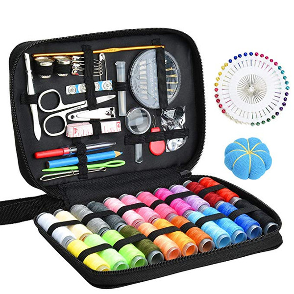 Sewing Kit, 126 DIY Premium Sewing Accessories for Women, Beginner, Traveller, Emergency, 22 Color Spools of Thread, Suit for Travel and Hom