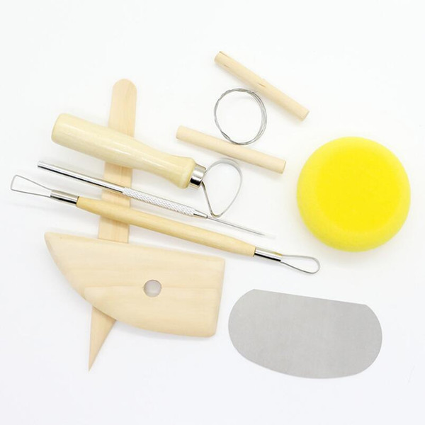 8pcs/set Reusable Diy Pottery Tool Kit Home Handwork Clay Sculpture Ceramics Molding Drawing Tools LX4919