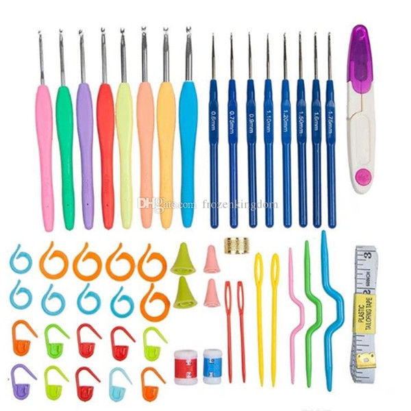 Durable 16 sizes Crochet hooks Needles Stitches knitting Craft Case crochet set in Case Yarn Hook Stitch Weave Accessories 2019011803