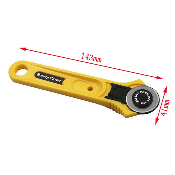 28mm Roller Cutter Quilters Patchwork Sewing Quilting Fabric Cutting Craft Tool - Safety Type Rotary Cutter Circular Knife