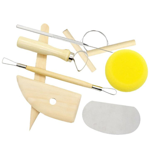 8pcs/set Reusable Diy Pottery Tool Kit Home Handwork Clay Sculpture Ceramics Molding Drawing Tools SN1695