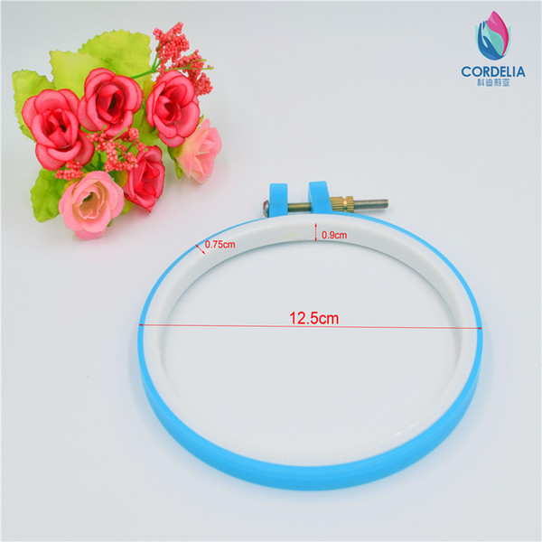 2016 new arrival 13cm circular colored embroidery hoop for home DIY patchwork accessories and sewing tools set for sale