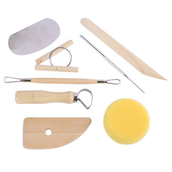 8Pcs/Set DIY Clay Sculpting Tools - Pottery Carving Modelling Hobby DIY Crafts Tool Set For Children in School