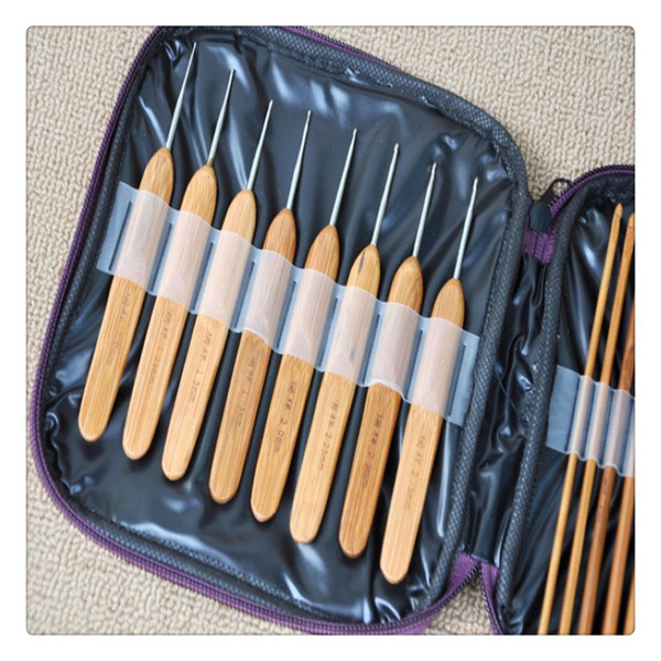 Bamboo Crochet Hooks Home Supplies fulfill different needs Knitting Needles with Case Convenient Needles Hand Tools Practical