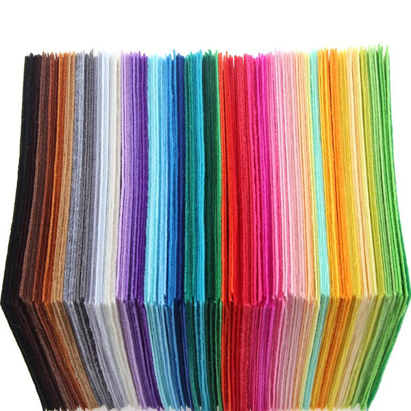 60pcs 30*30cm colorful Non Woven Felt Fabric 1mm Thickness Polyester Cloth Felts DIY Bundle For Sewing Dolls Crafts wholesale high quality