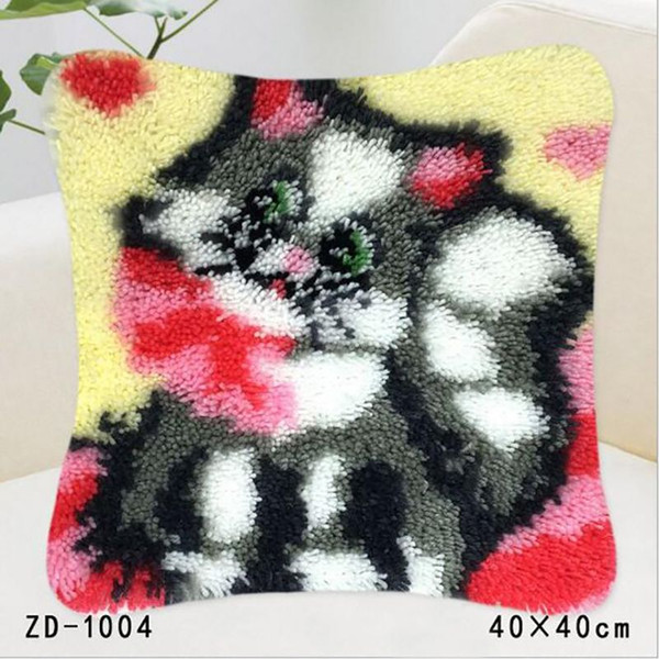 Diy Throw Pillowcases Sofa Bed Pillow Cover Home Decor Woolen Square Cushion Covers Animal Style Lovely Cat Home Supplies