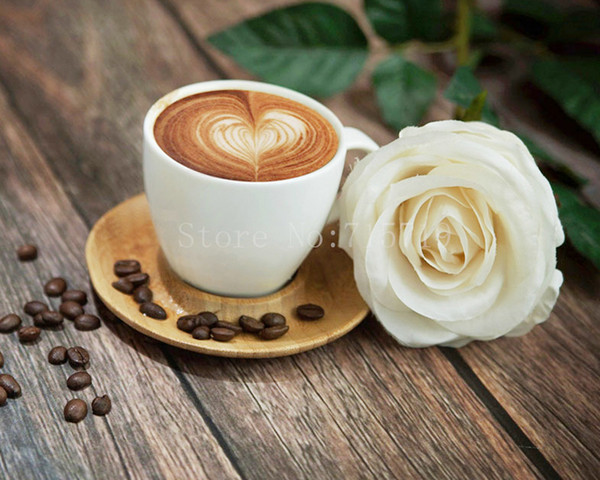 A1989 Coffeeandyellowrose 25*20cm Home Decoration Diamond Crossing stitch 100% Resin Tool dril Painting Mosaic Needlew