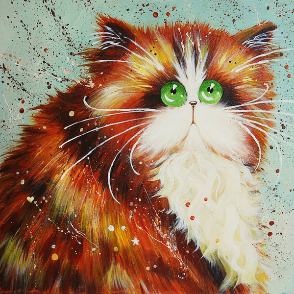 A1995 Cat 30*30cm 5D DIY Diamond Embroidery Painting Home Decor Diamond Crossing stitch 100% Resin Tool dril Painting Mosaic Needlework