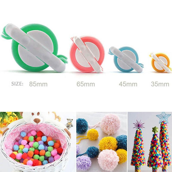 4pcs/set Pompon Braider Hairball Making Tools Wool Ball Making Machine Plastic Handmade DIY Home Decoration Sewing Accessories