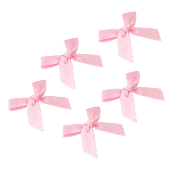 100 Pcs Pink Satin Ribbon Bows Hair Accessories stylish bow Gifts Decorating Card Making Scrapbooking DIY Craft Decoration