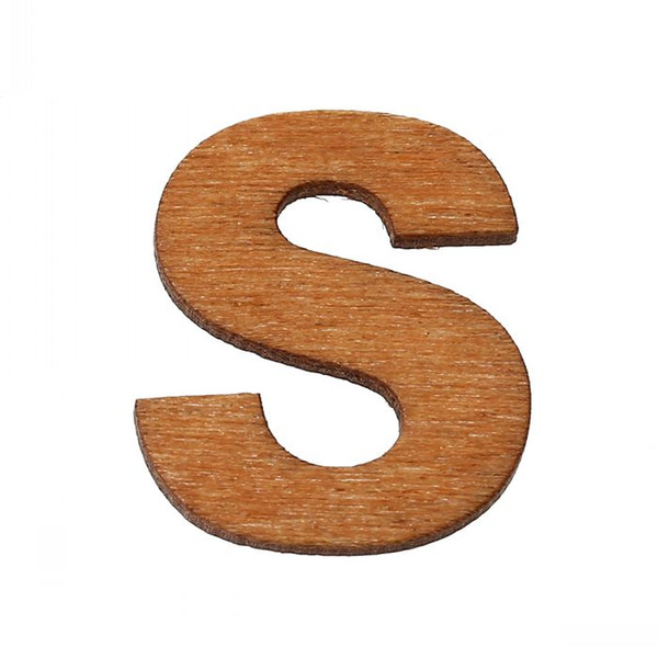 Beijia Wood Embellishments Findings Alphabet/Letter 