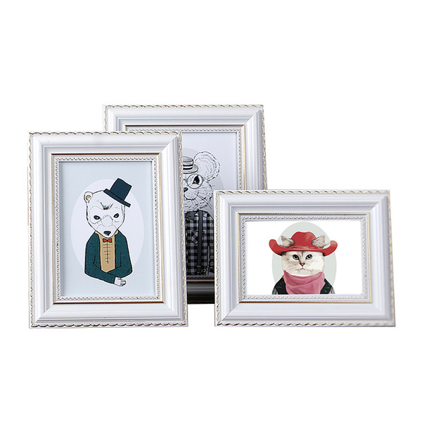 Europe 6-10 Inch desktop ornaments photo frame white color wedding picture frames/painting frame/square picture frames