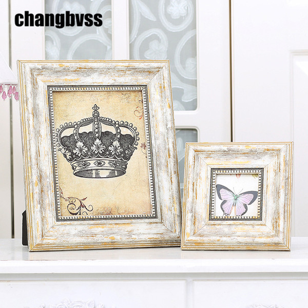 1PC Modern Crafts Photo Frame For Bedroom Table 2 Colors Wedding Picture Frame Vintage Photo Frame Home Decor Ornaments