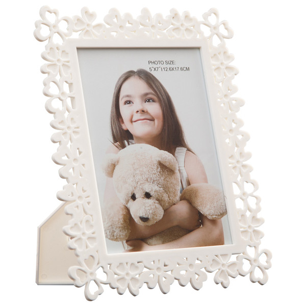 Ivory White Photo Frame For Desk, Kid Baby Photo Frame Decoration For Family's Livingroom & Wedding Table Decoration Photo Frame