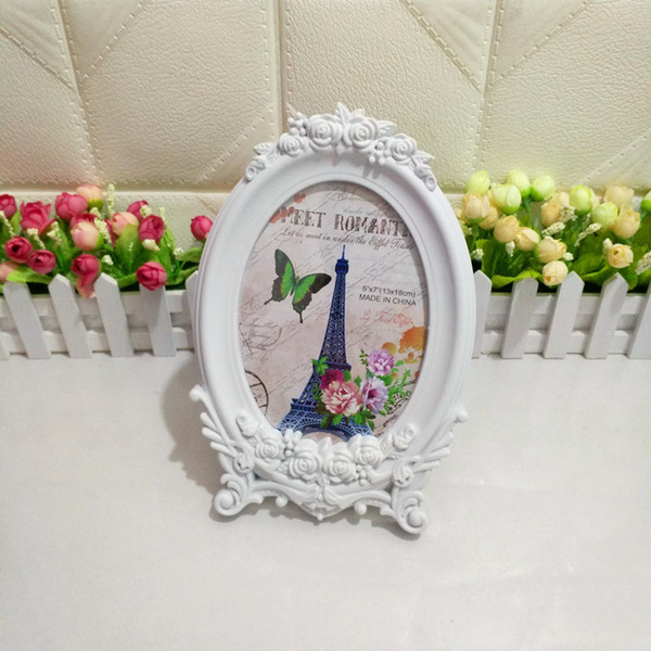 Home Decor Photo Frame High Quality Creative Picture Frame Horizontal Vertical Can Be Placed Lace Border Craft Chic Ornate Edging Design