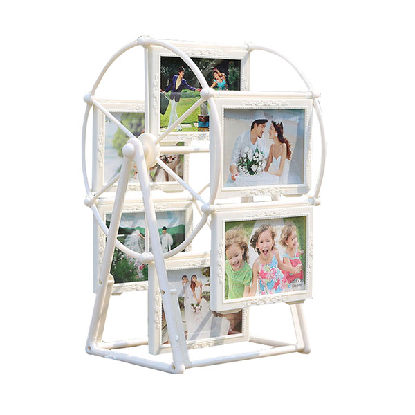 5 inch White Photo Frame Picture Frames Ferris Wheel Windmill Shape with sculpture 12pcs photo Home Decor New Gift