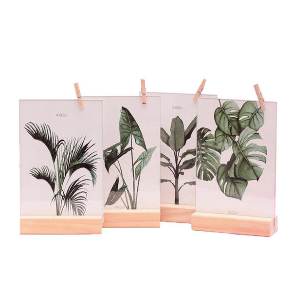 Double-sided Ins Style Nordic Style Simple Photo Frame Innovative Novelty Home Decoration Set Table Crafts