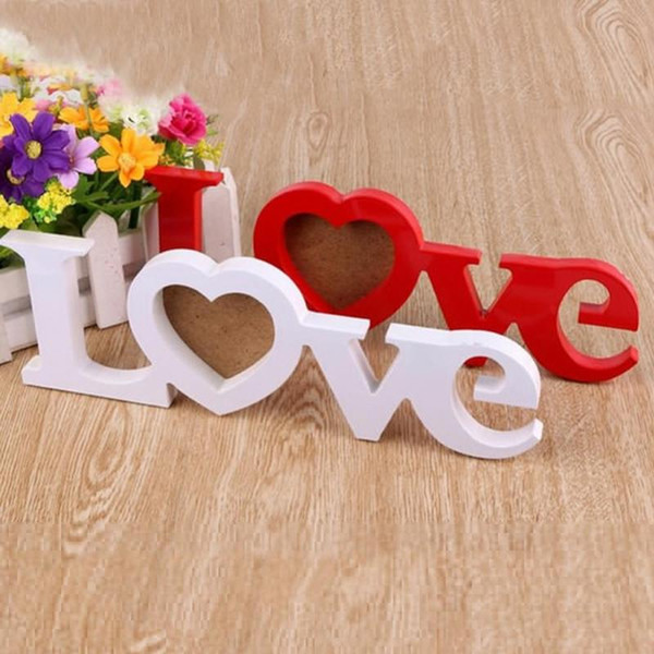 3 Inch Love Design Wedding Decoration Wooden Picture Frames Cute Set Home Decoration Gift Wall Decor