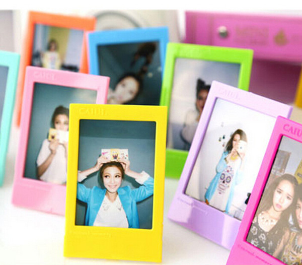 10pcs/lot rainbow colorful photo frames mini size picture frames 3inch fuji film instax wedding decoration fashion home decor