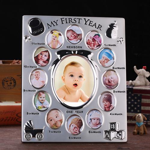 My First Year Baby Gift Kids Birthday Gift Home Family Decoration Ornaments 12 Months Picture Photo Frame Free Customized photo