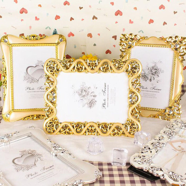 Vintage Luxury Baroque Style Gold Silver Decoration Picture Desktop Frame Photo Frame Gift for Friend Family ZA4806