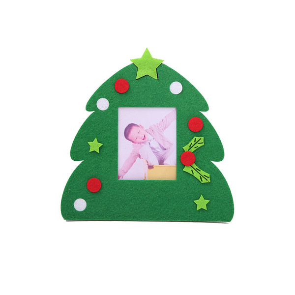 Non-woven Christmas Photo Frame Picture Holder Frame Xmas Tree Ornaments Gift Home Decor