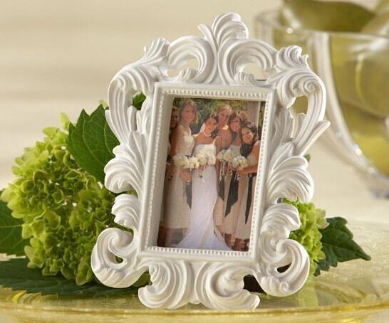 Fine 1200pcs/lot White Baroque photo frame wedding place card holder picture frames