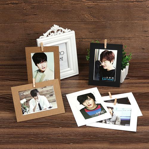 10pcs Combination Wall Photo Frame DIY Hanging Picture Album Party Wedding Decoration Paper Photo Frame with Rope Clips