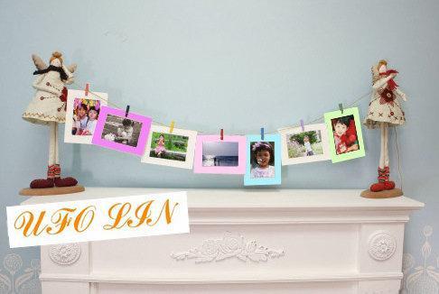 Free shipping cute colorful hang paper photo frame set/fine album/paper picture frame/Wholesale