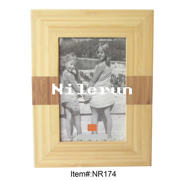 modern natural and carbonized bamboo photo frame for 4*6 inch picture