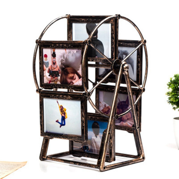 2018 HOT European Windmill Photo Frame Wedding Family Photograph Frame 2/3/5inch Ferris Wheel Combination Home Decor Accessories