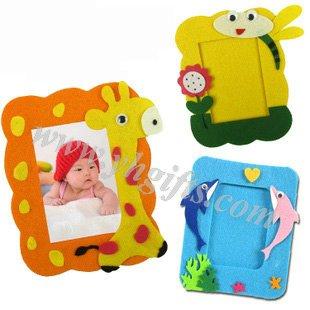 12PCS/LOT.DIY felt photo frame craft kits,4 design mixed.16x12.5cm,Home decoration,Creative decoration.Fantastic crafts.