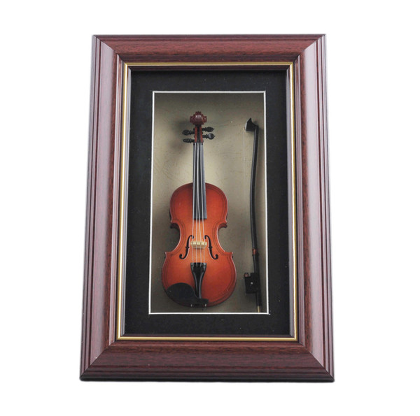 New Fashion Hand-mad Mini Wood Violin Model Frame Violin Model Display Frame Wall Frame